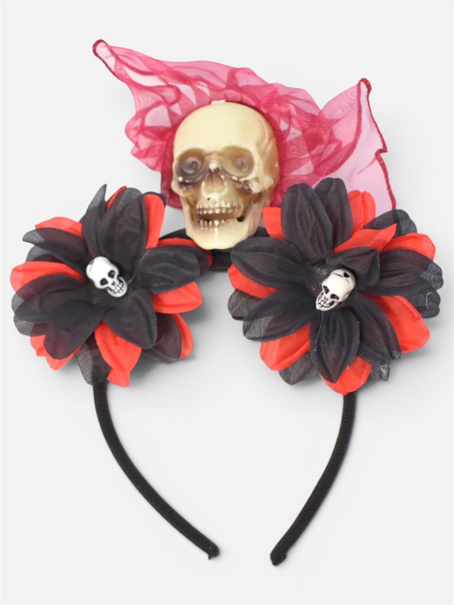 Diademas Esqueleto Con Flores