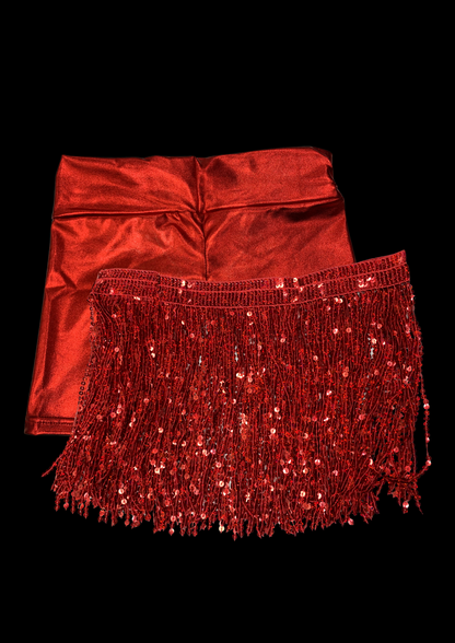 Falda Brillante con short