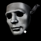 Máscara sencilla terror negra