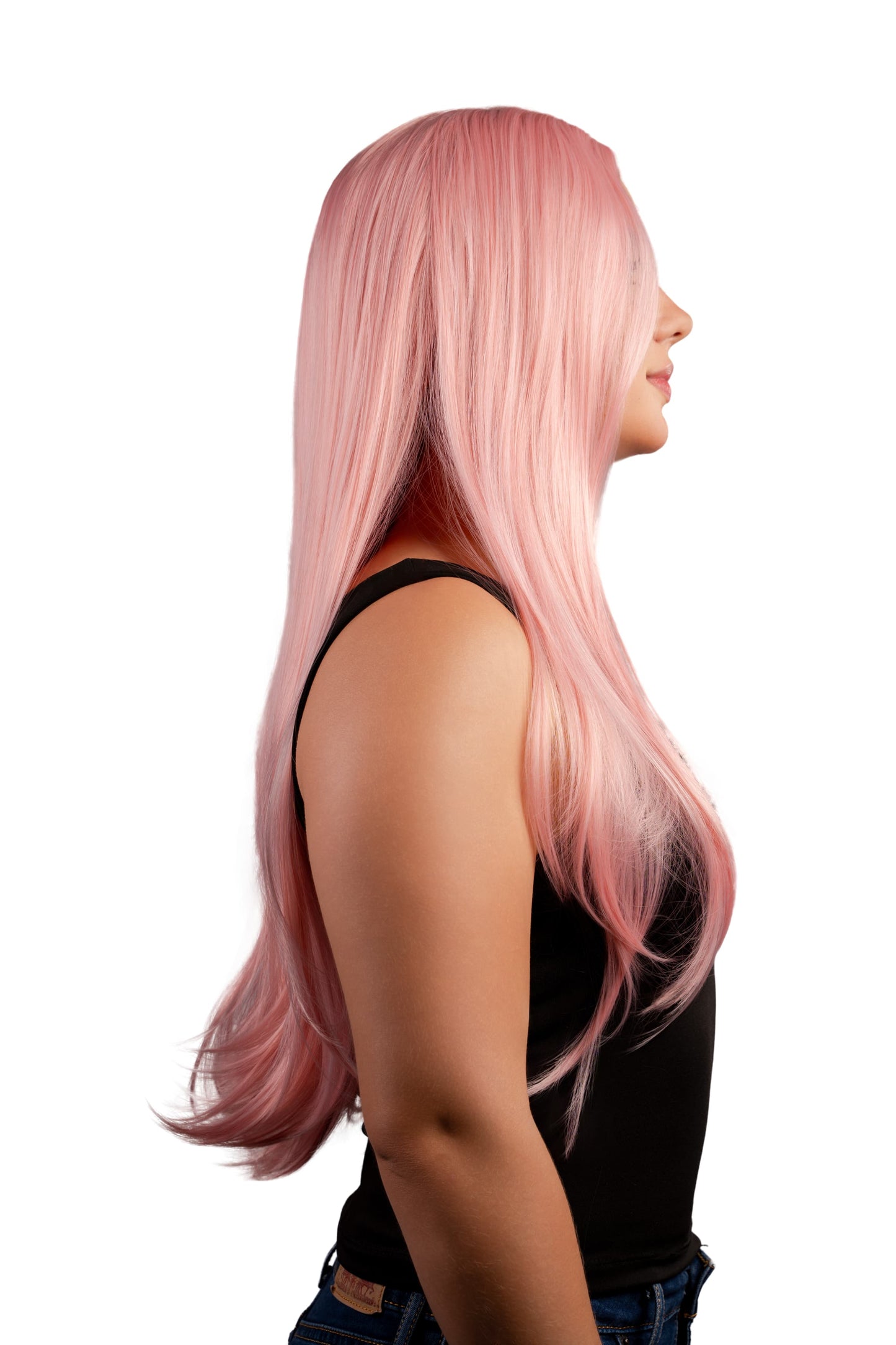 Peluca Rosa Lisa (Sin Capul)