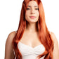Peluca Ginger Ondulada (Sin Capul)
