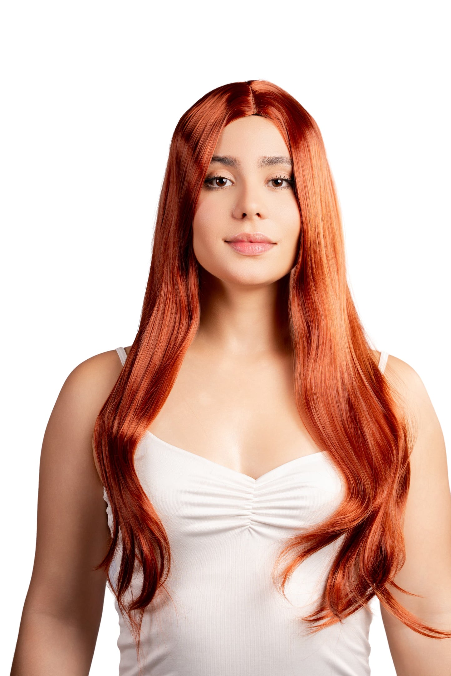 Peluca Ginger Ondulada (Sin Capul)