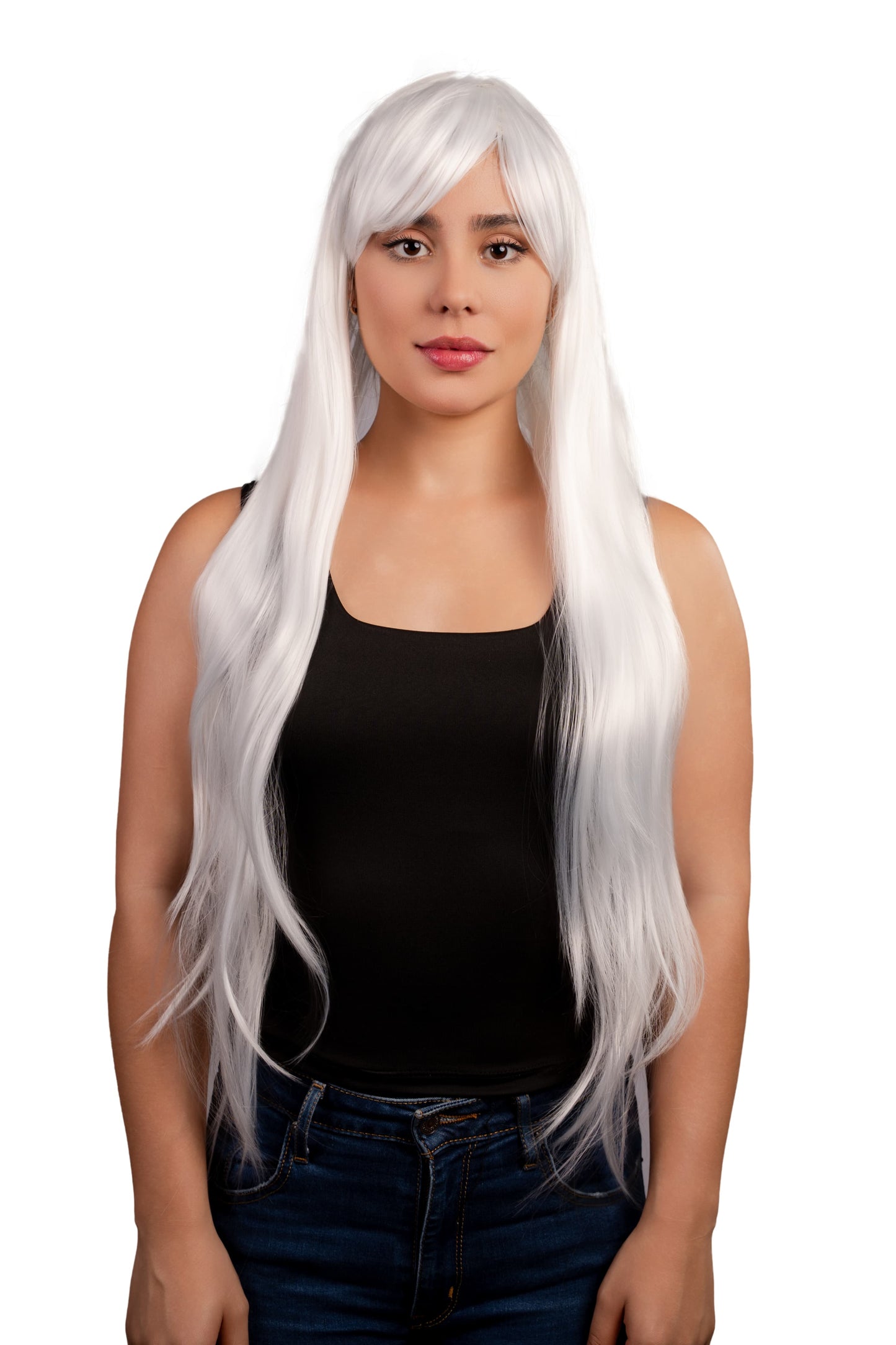Peluca blanca lisa Inuyasha
