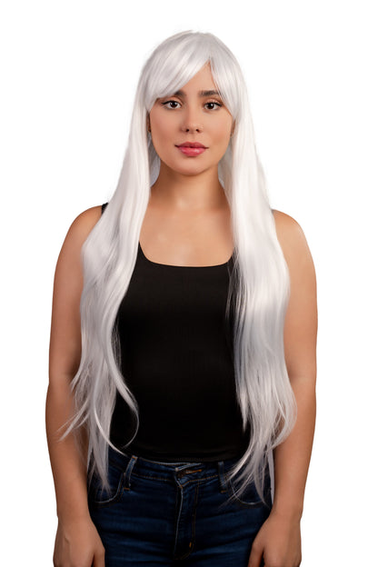 Peluca blanca lisa Inuyasha
