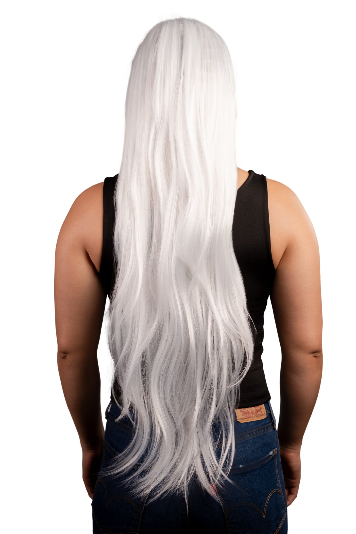 Peluca blanca lisa Inuyasha