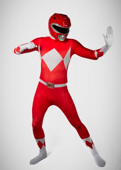Power Ranger con máscara de tela (Rojo, negro y azul)