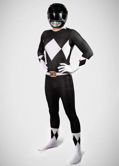 Power Ranger con máscara de tela (Rojo, negro y azul)