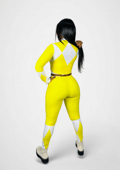 Power Ranger Mujer CropTop + Pantalón y cinturón (Varios Colores)