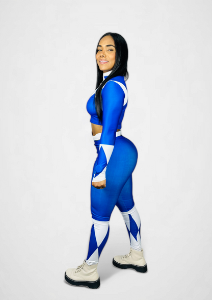 Power Ranger Mujer CropTop + Pantalón y cinturón (Varios Colores)