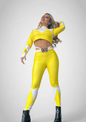 Power Ranger Mujer CropTop + Pantalón y cinturón (Varios Colores)