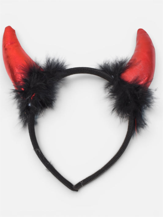 Diadema De Diablo Con Plumas