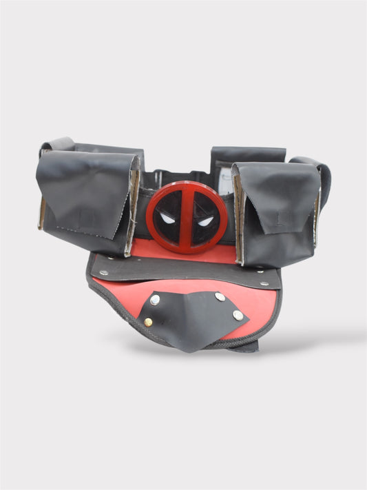 Cinturón Deadpool Negro Con Rojo