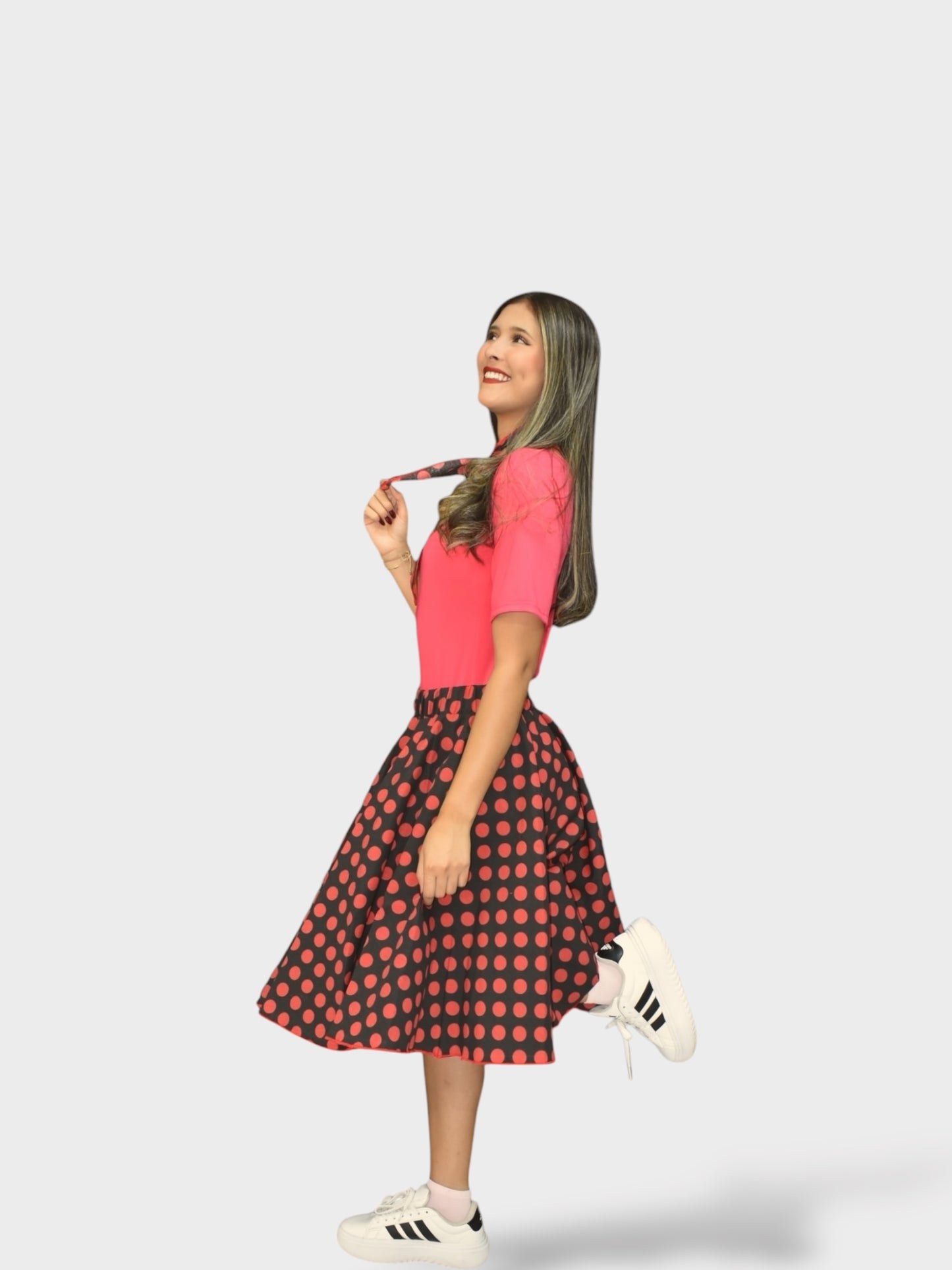 Vestido Años 50 Fucsia