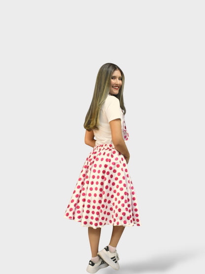 Vestido Años 50 Rosado