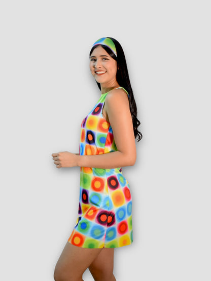 Vestido Puntos Años 70