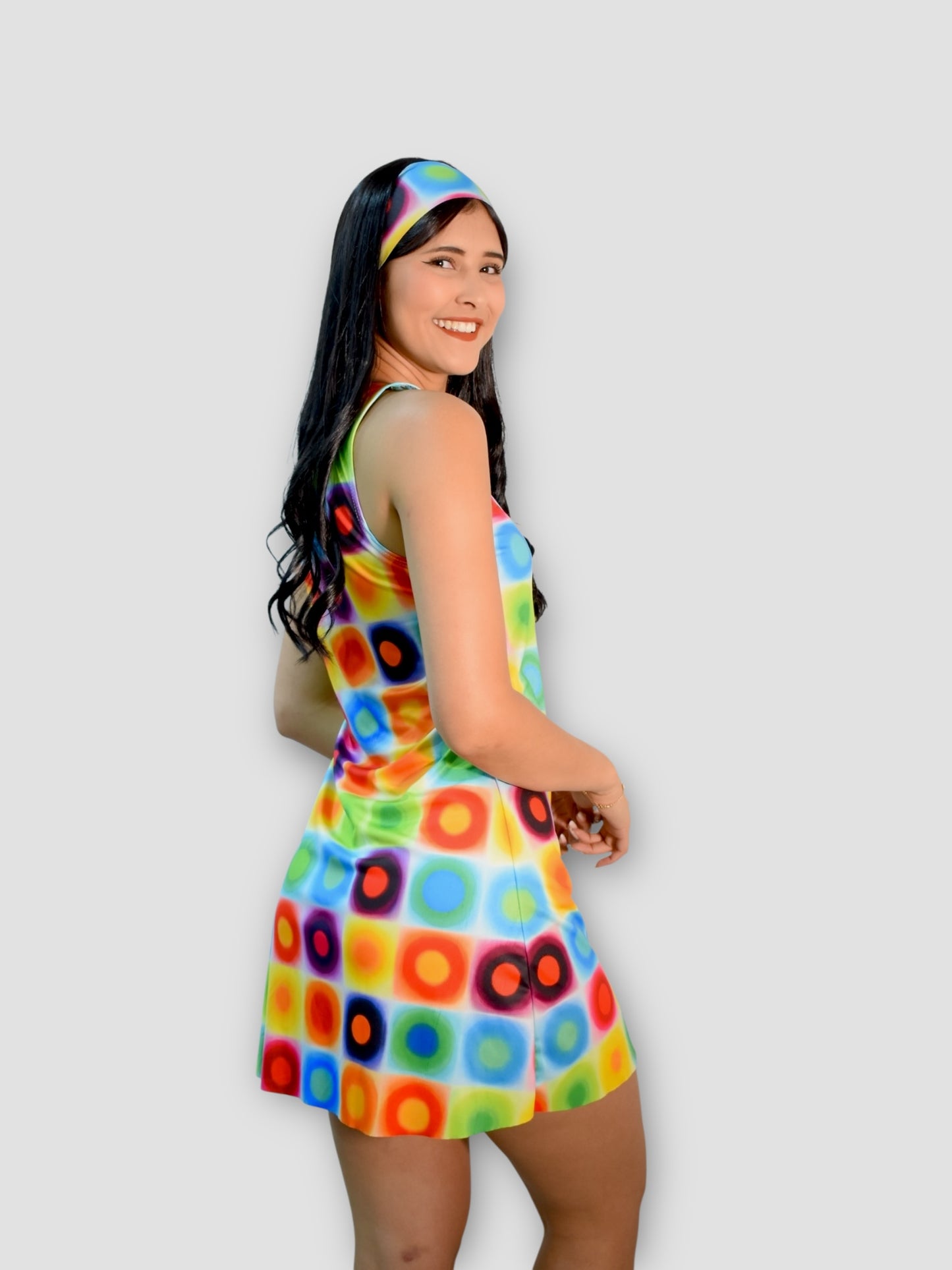 Vestido Puntos Años 70