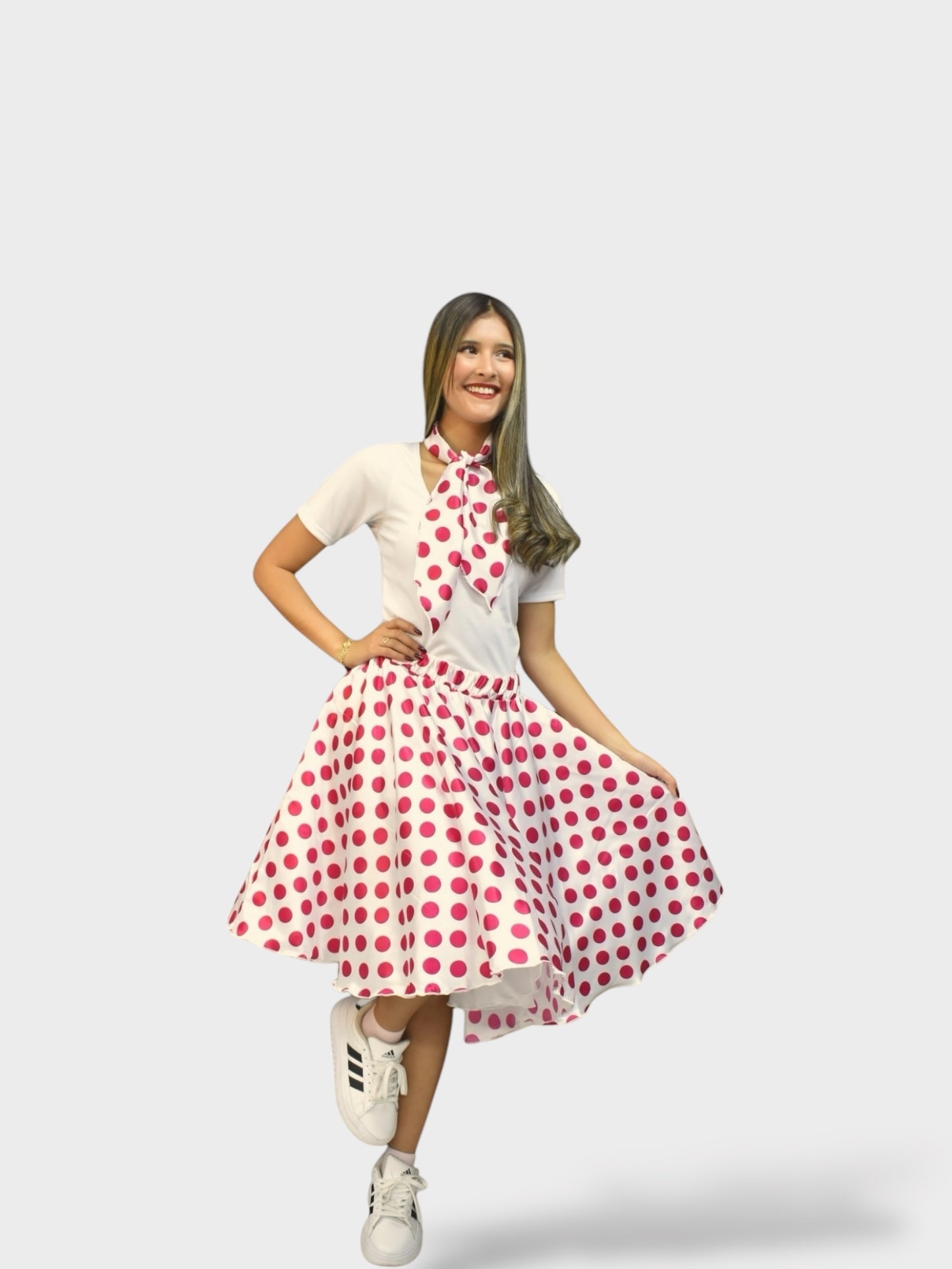 Vestido Años 50 Rosado