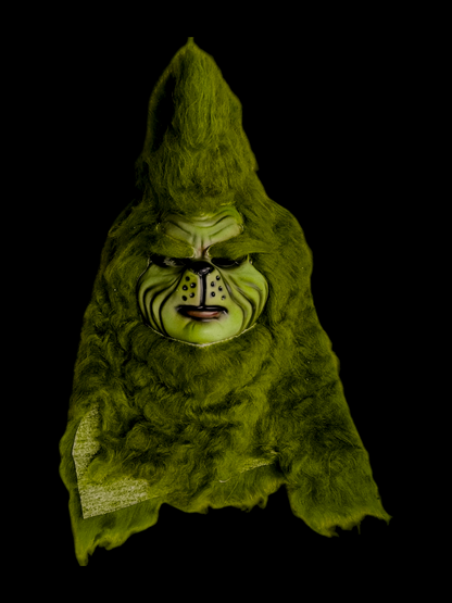 Máscara Grinch termoformado con pelo