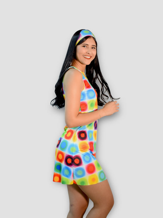 Vestido Puntos Años 70