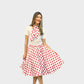 Vestido Años 50 Rosado
