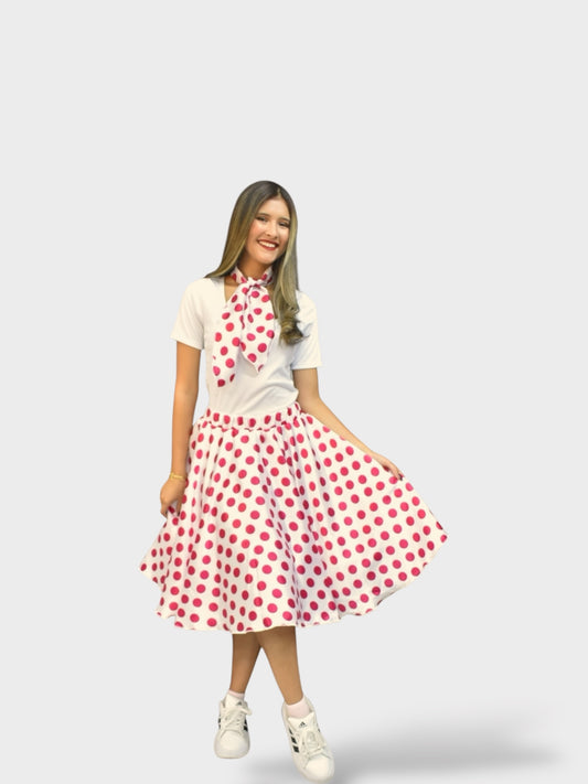 Vestido Años 50 Rosado