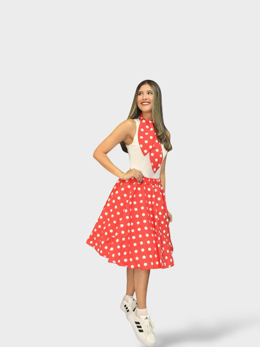 Vestido Años 50 Rojo