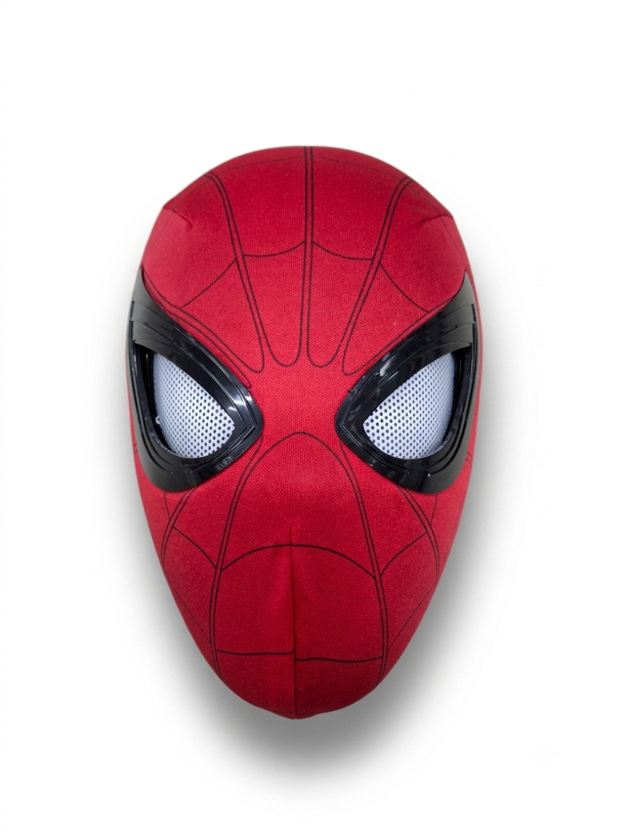 Máscara spider-man ( mecanismo en la barbilla para abrir y cerrar los ojos )