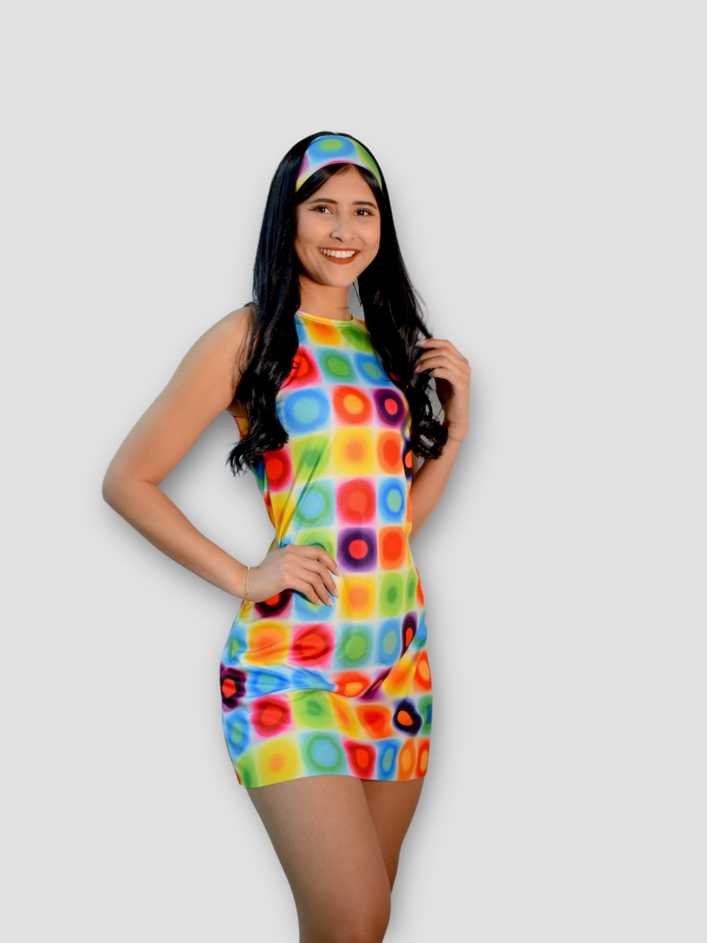 Vestido Puntos Años 70