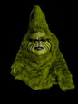 Máscara Grinch termoformado con pelo