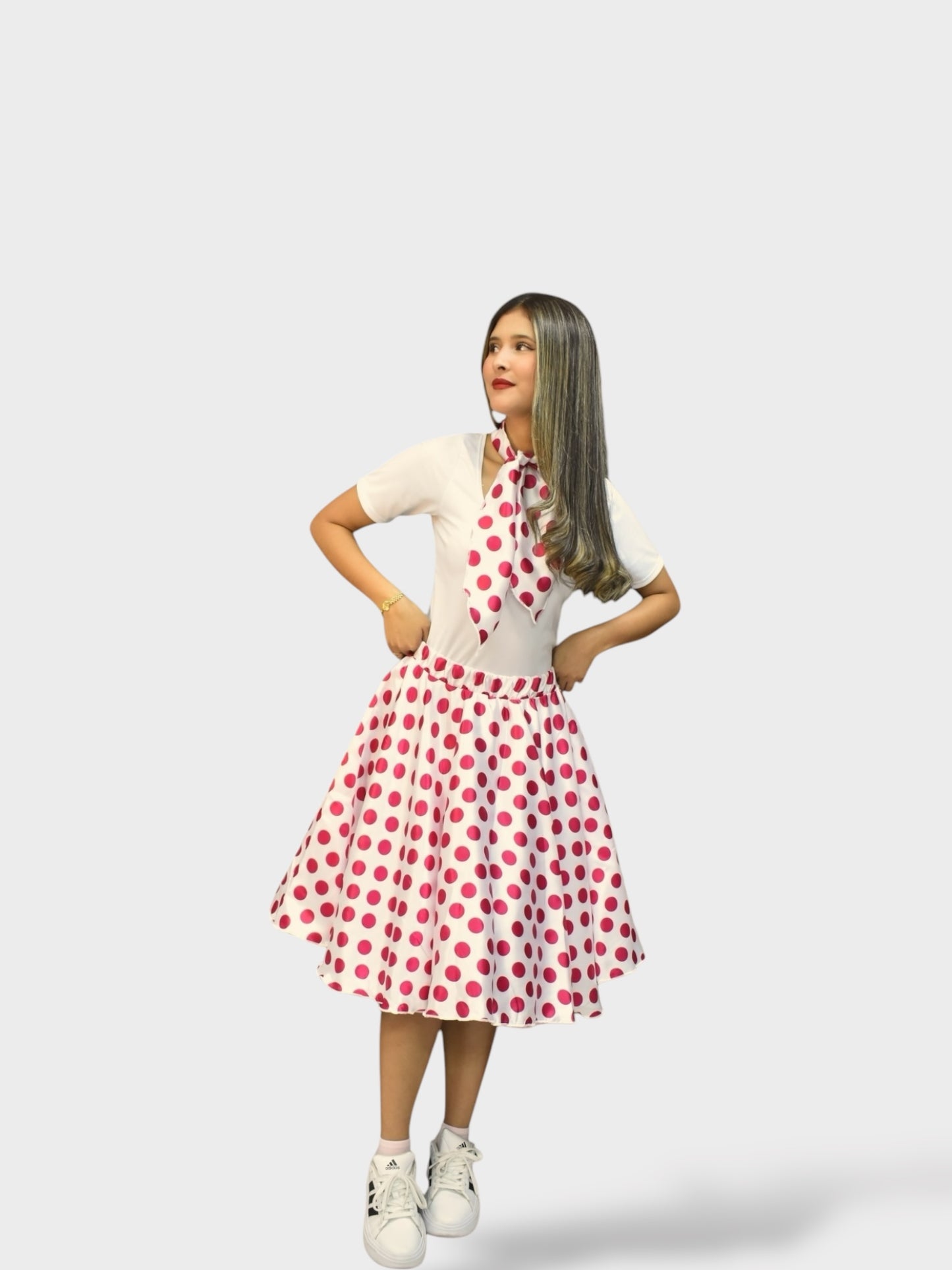 Vestido Años 50 Rosado